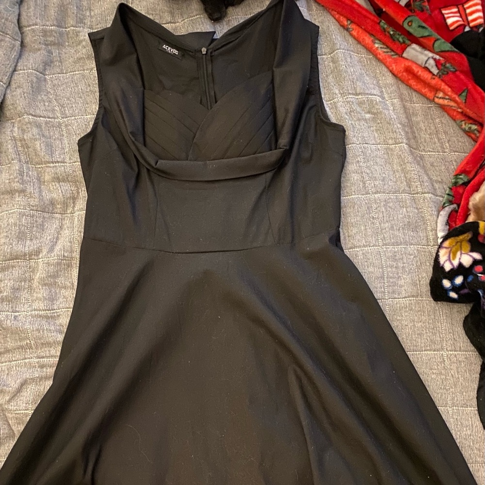 Black formal, mid length formal dress